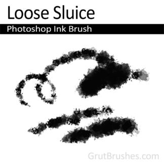 Photoshop Ink Brush for digital artists 'Loose Sluice'