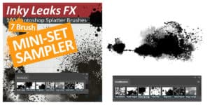 Ink splatter brushes