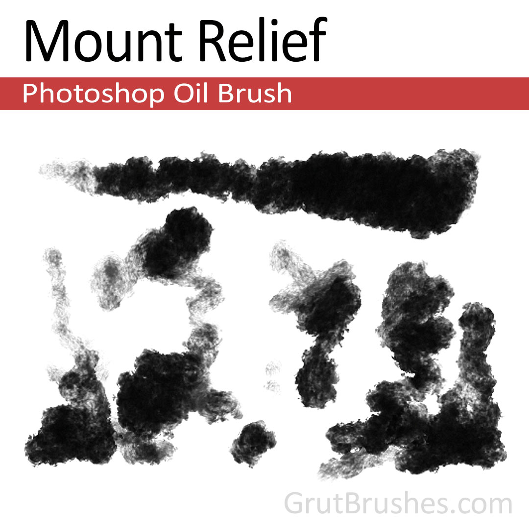'Mount Relief' Photoshop oil brush for digital painting