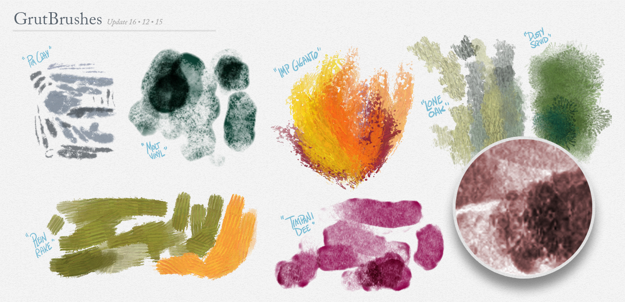 New Photoshop Brushes added to the Shop in December