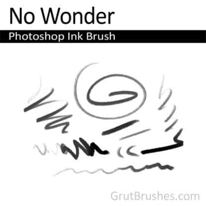 Photoshop Ink Brush for digital artists 'No Wonder'
