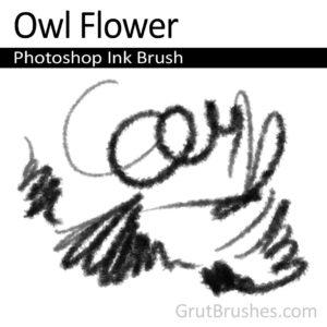 Owl Flower - Photoshop Ink Brush