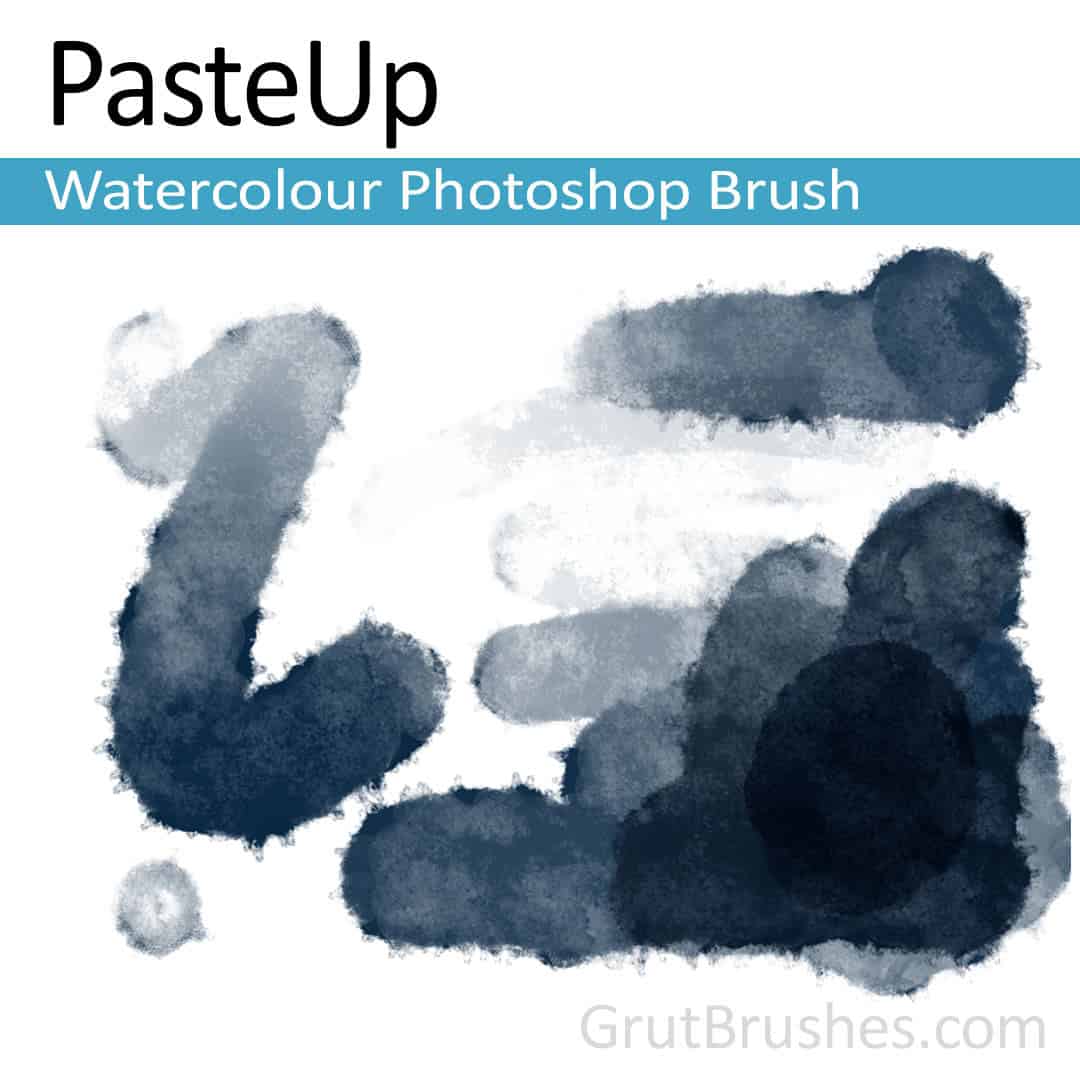 'PasteUp' Photoshop watercolor brush for digital painting