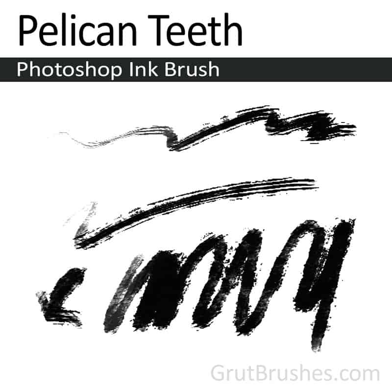 'Pelican Teeth' Photoshop ink brush for digital painting