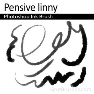 Pensive Linny - Photoshop Ink Brush