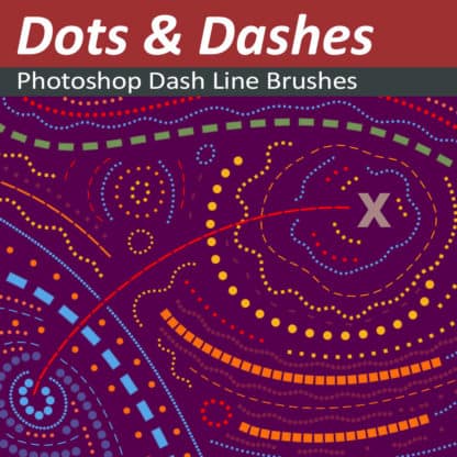 Dashed and Dotted Line Brushes for Photoshop