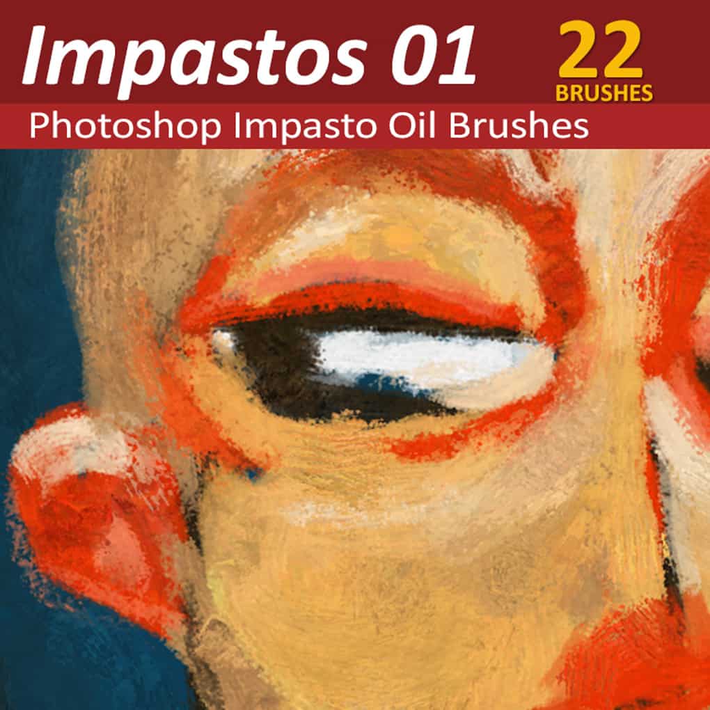 Impastos 01 - Photoshop Impasto Oil Brushes 