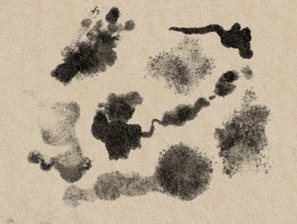 Photoshop Ink and paint splatter brushes