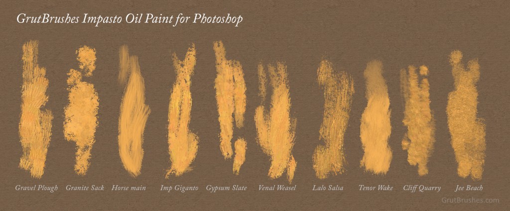 details of the Photoshop impasto brush strokes