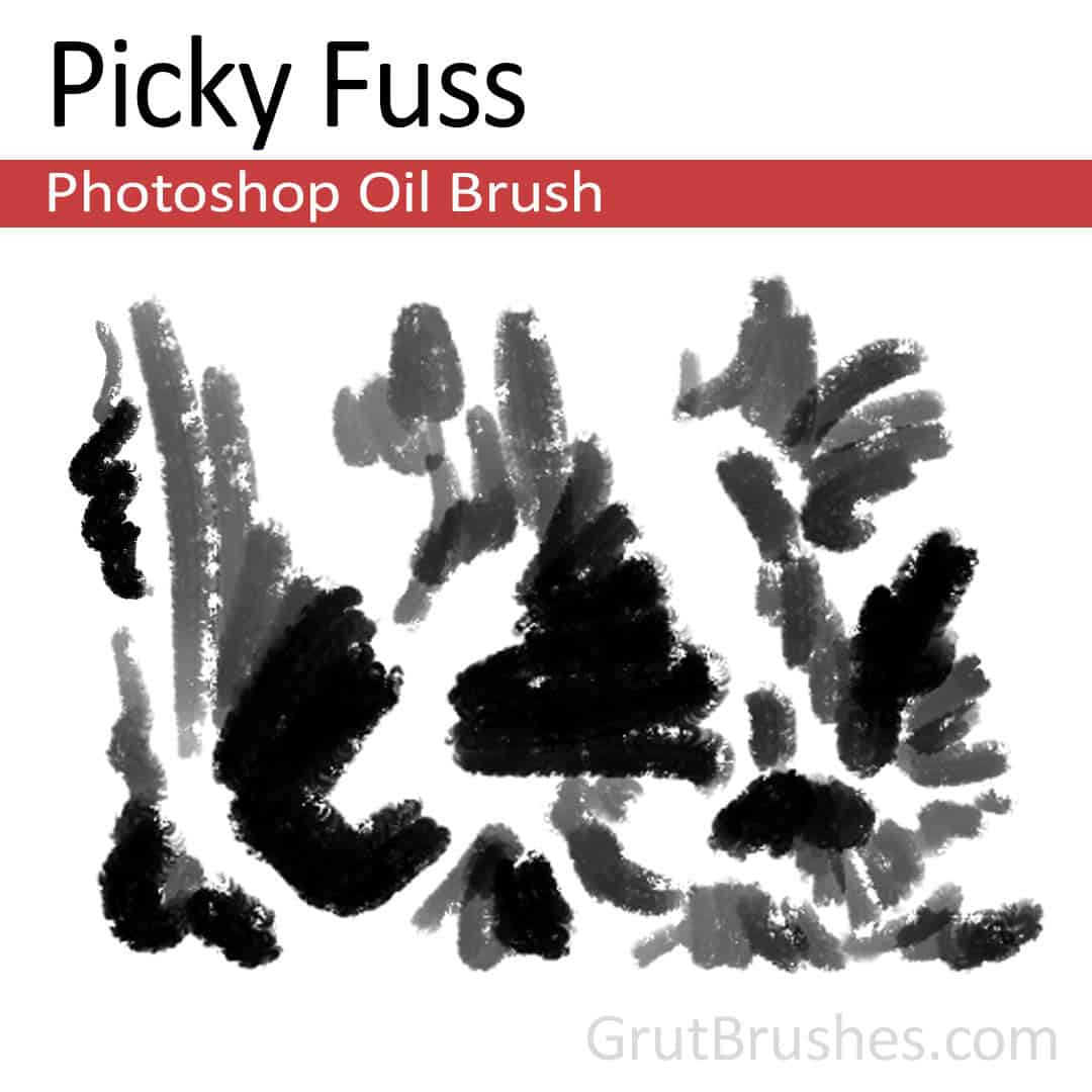 'Picky Fuss' Photoshop oil brush for digital painting