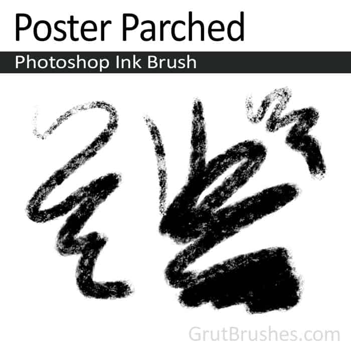 'Poster Parched' Photoshop ink brush for digital painting