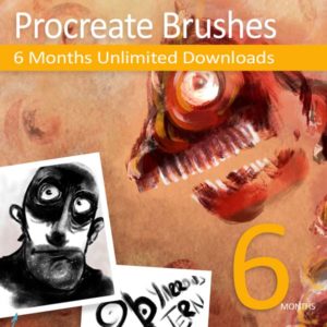 6 months unlimited access to Procreate Brushes