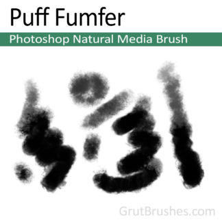 Photoshop Natural Media Brush for digital artists 'Puff Fumfer'