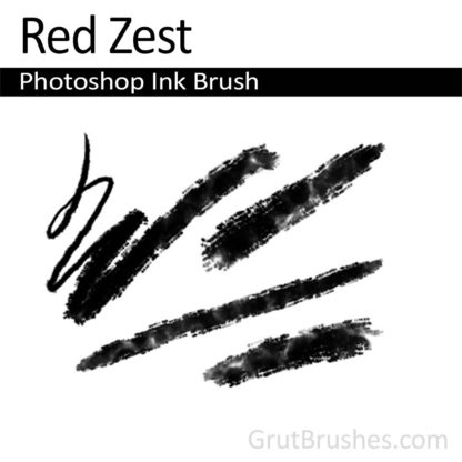 Photoshop Ink Brush for digital artists 'Red Zest'