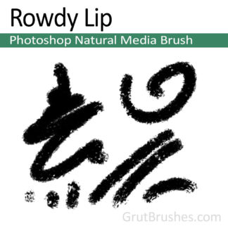 Photoshop Natural Media Brush for digital artists 'Rowdy Lip'
