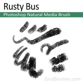 Photoshop Natural Media Brush for digital artists 'Rusty Bus'