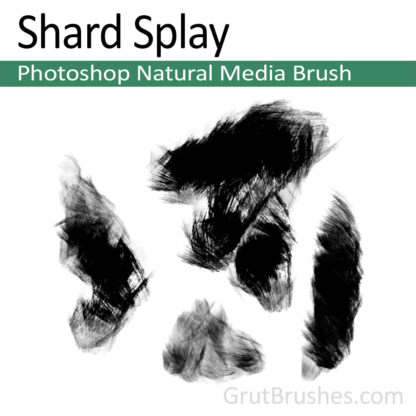 Photoshop Natural Media Brush for digital artists 'Shard Splay'