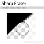 A sharp edged eraser tool preset to replace Photoshop's default eraser.