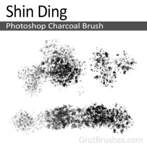 Photoshop Charcoal Brush for digital artists 'Shin Ding'