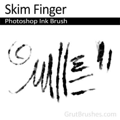Photoshop Ink Brush for digital artists 'Skim Finger'