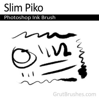 Photoshop Ink Brush for digital artists 'Slim Piko'