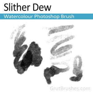 Slither Dew Photoshop Watercolor Brush. A realistic, responsive, watercolour brush for digital artists.