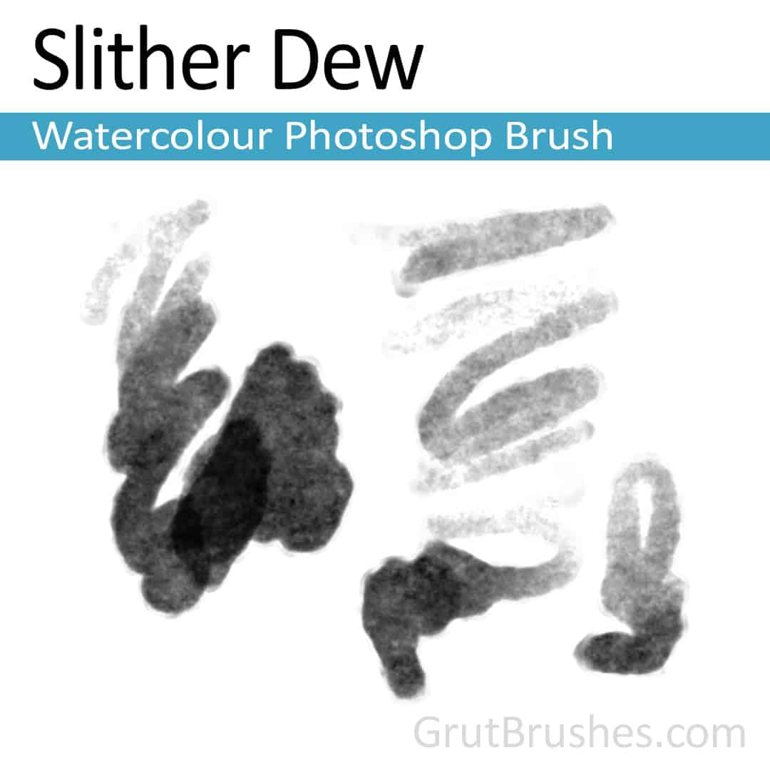 'Slither Dew' Photoshop watercolor brush for digital painting