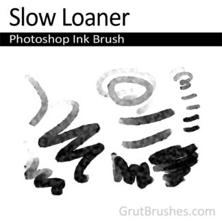 Photoshop Ink Brush for digital artists 'Slow Loaner'