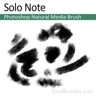 Photoshop Natural Media Brush for digital artists 'Solo Note'