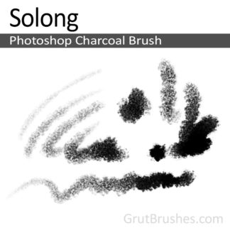 Photoshop Charcoal Brush for digital artists 'Solong'