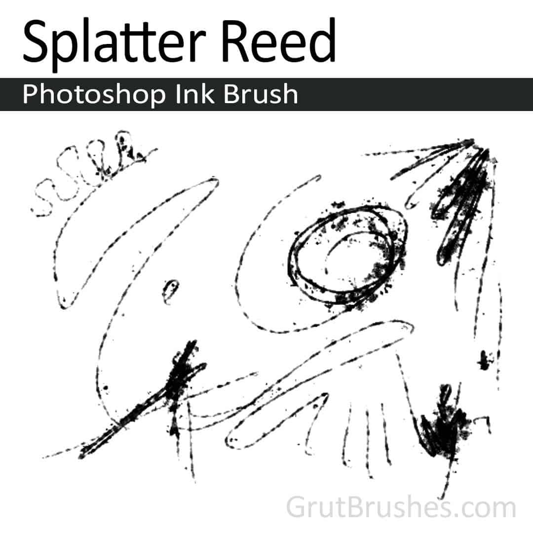 Splatter Reed Photoshop Ink Brush Grutbrushes Com