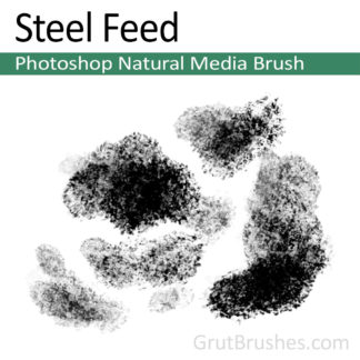 Photoshop Natural Media Brush for digital artists 'Steel Feed'