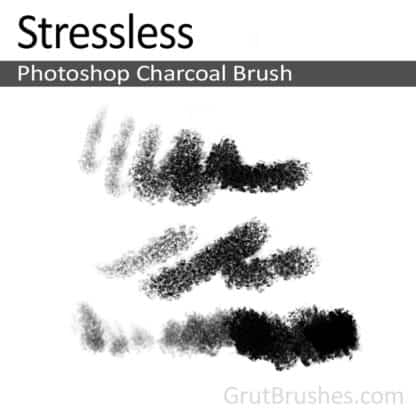 Photoshop Charcoal Brush for digital artists 'Stressless'