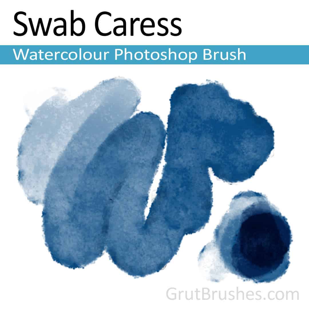 'Swab Caress' Photoshop watercolor brush for digital painting