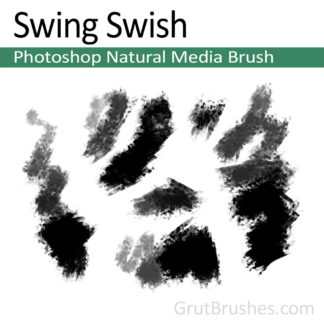 Photoshop Natural Media Brush for digital artists 'Swing Swish'