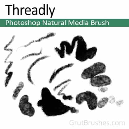 Photoshop Natural Media Brush for digital artists 'Threadly'