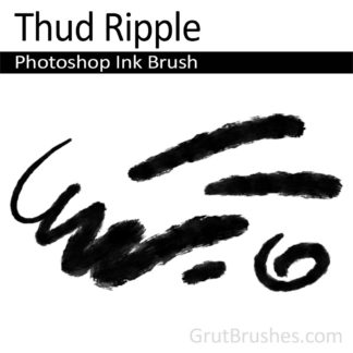 Photoshop Ink Brush for digital artists 'Thud Ripple'