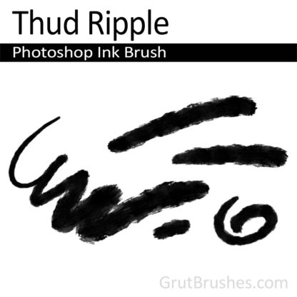 Photoshop Ink Brush for digital artists 'Thud Ripple'