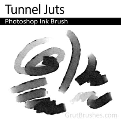Photoshop Ink Brush for digital artists 'Tunnel Juts'