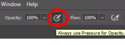 turn on 'use pressure' checkbox for pressure opacity