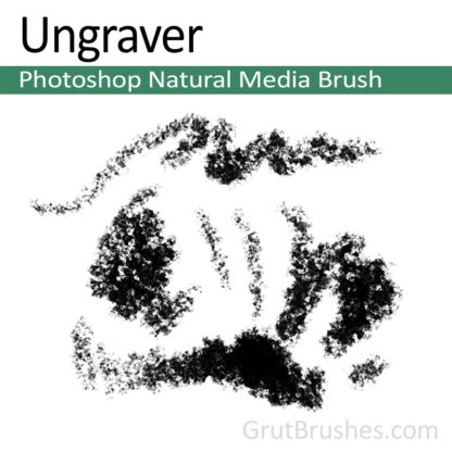 Photoshop Natural Media Brush for digital artists 'Ungraver'