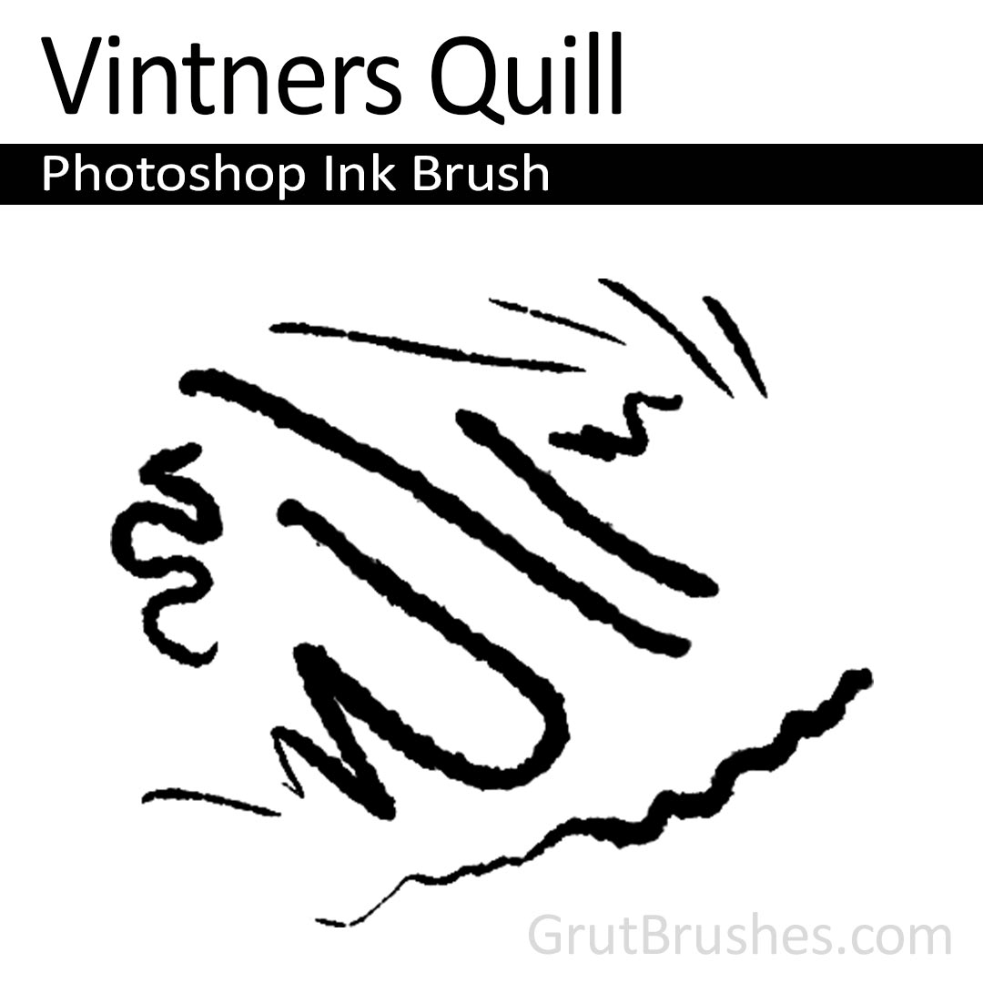 'Vintners Quill' Photoshop ink brush for digital painting