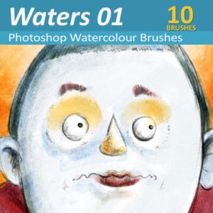 10 realistic watercolor brushes for Photoshop