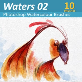 Waters 02 - Ten Photoshop Watercolor Brushes