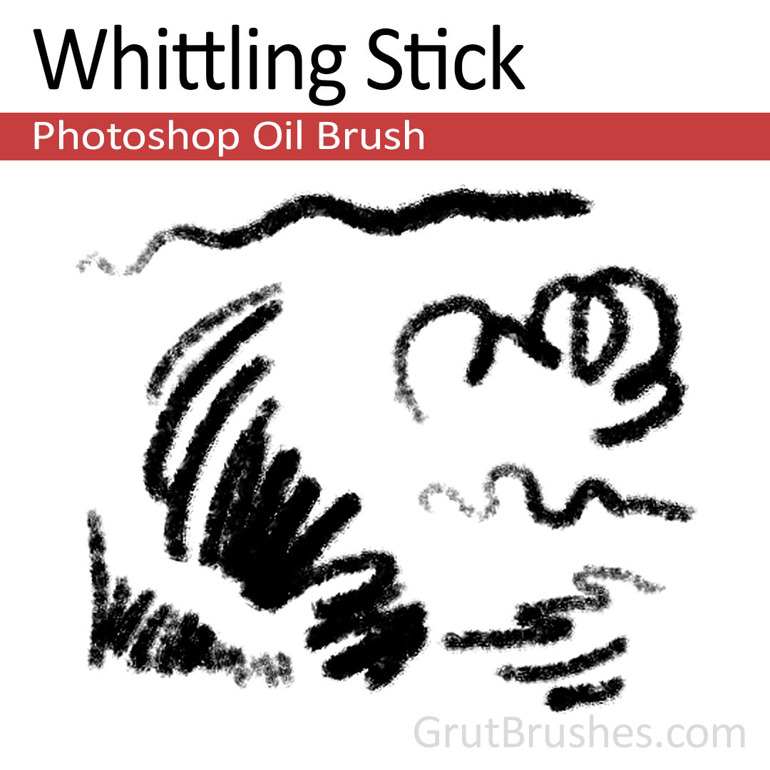 'Whittling Stick' Photoshop oil brush for digital painting