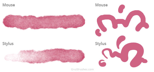 Difference between painting with a stylus and a mouse