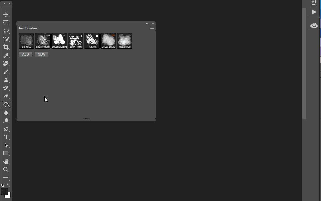 installing free photoshop brush of the week using the grutbrushes artist toolset brush plugin