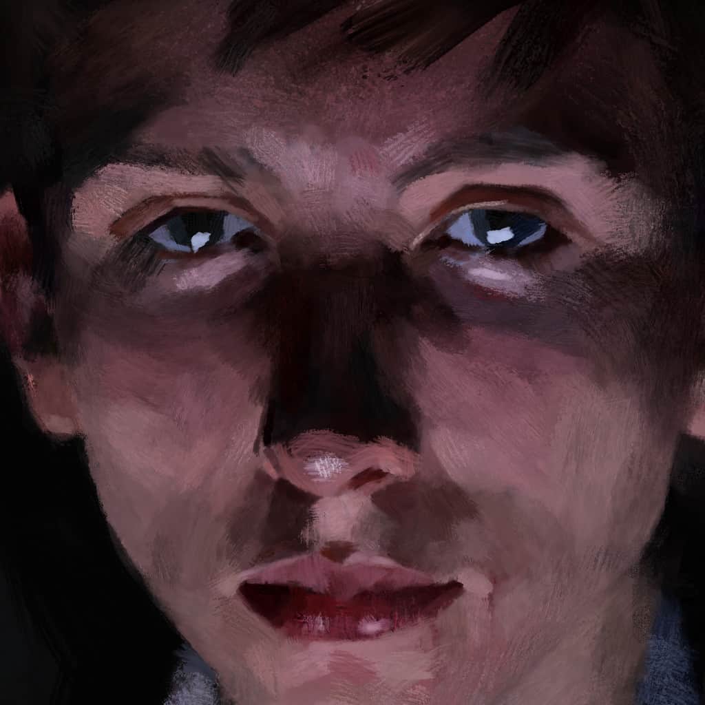 detail of boy light study by Martin Guldbaek