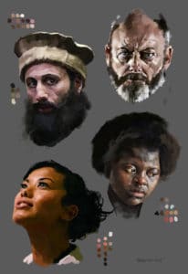 digital paint study by Martin Guldbaek (using GrutBrushes oil impasto Photoshop brushes)